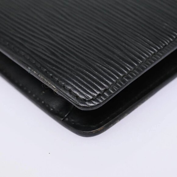 LOUIS VUITTON Epi Montaigne 23 Clutch Bag Black M52662 LV Auth 88335 - Picture 3 of 16